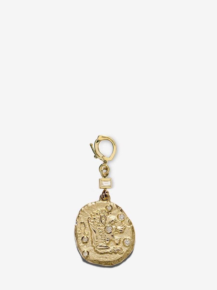 Jewelry Azlee | Of The Stars Leo Small Coin Charm