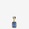 Jewelry Azlee | Rich Large Bezel Sapphire Charm