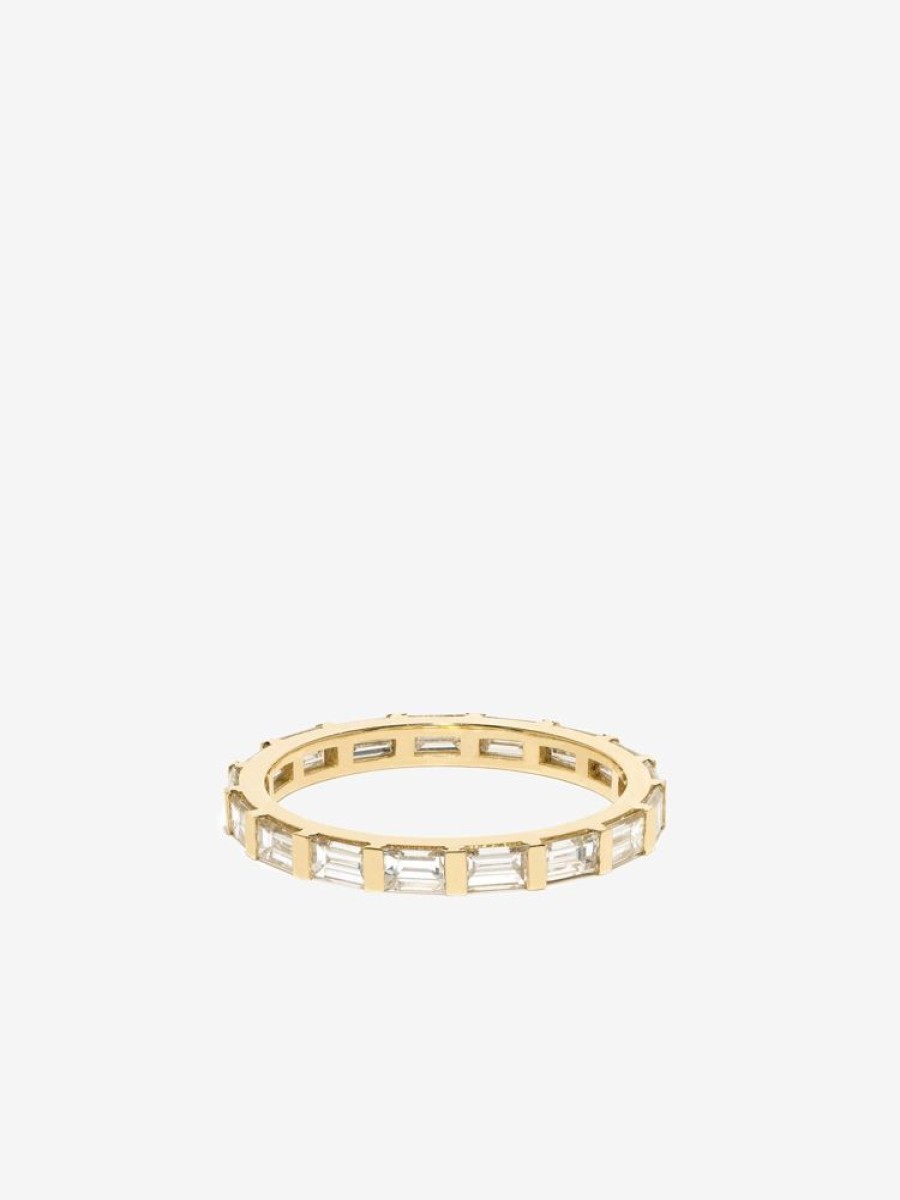 Jewelry Azlee | Baguette Eternity Band In Prongs