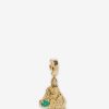 Jewelry Azlee | Emerald Scattered Small Gold Nugget Charm