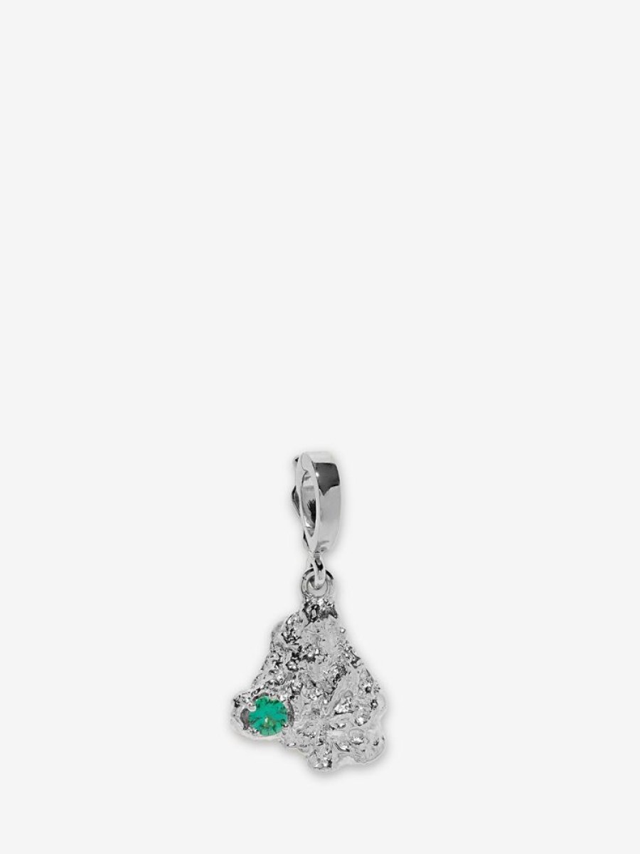 Jewelry Azlee | Emerald Scattered Small Gold Nugget Charm