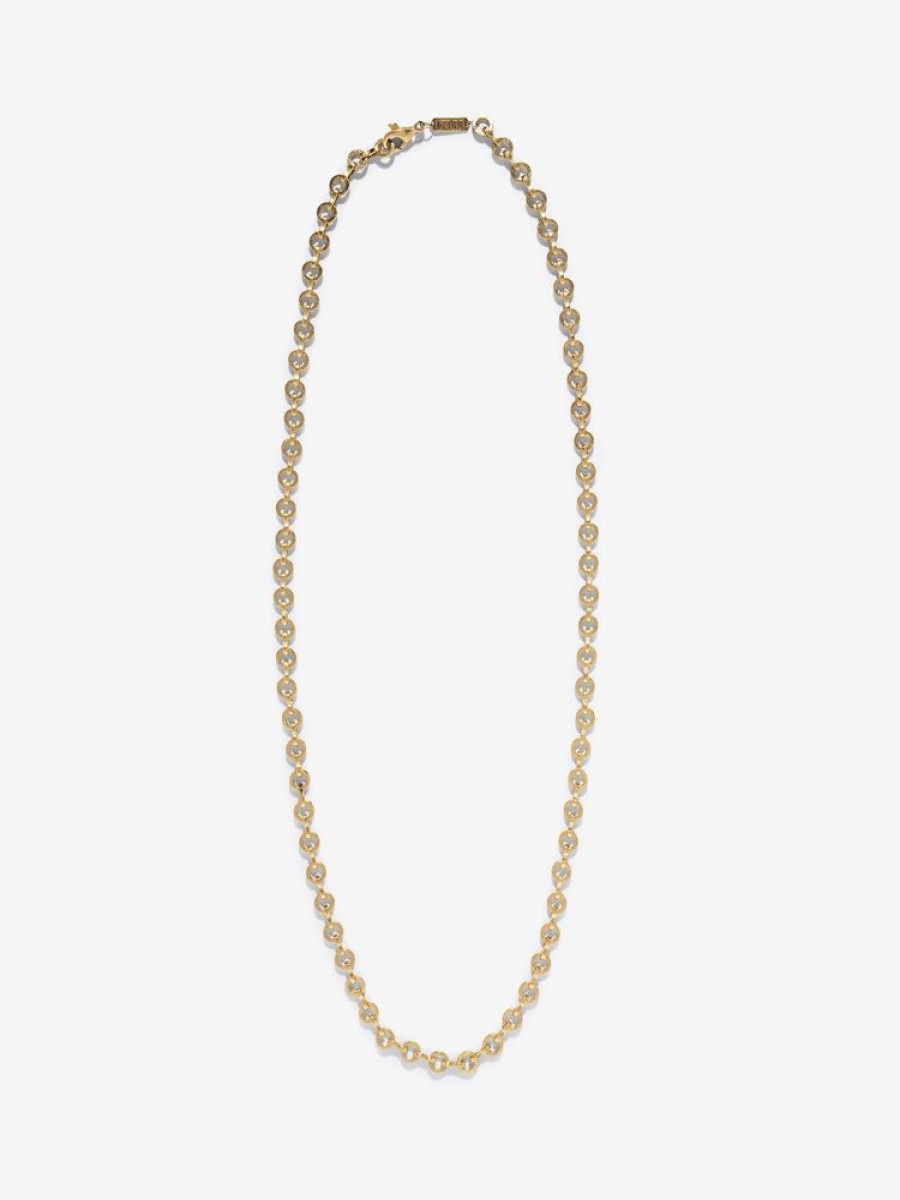 Jewelry Azlee | Medium Circle-Link Textured Chain