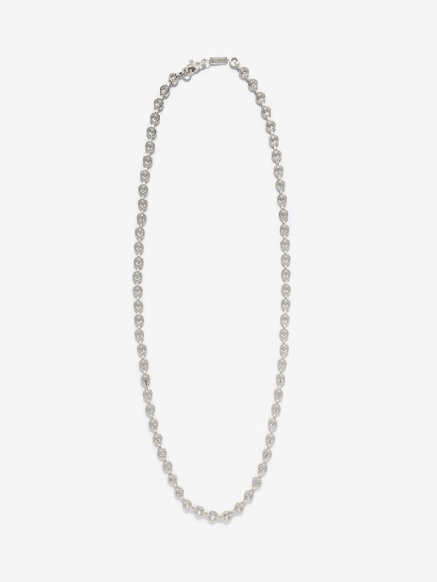 Jewelry Azlee | Medium Circle-Link Textured Chain