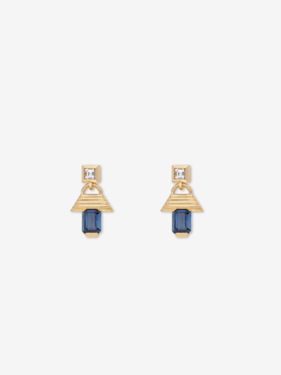 Jewelry Azlee | Escalier Large Sapphire Drops