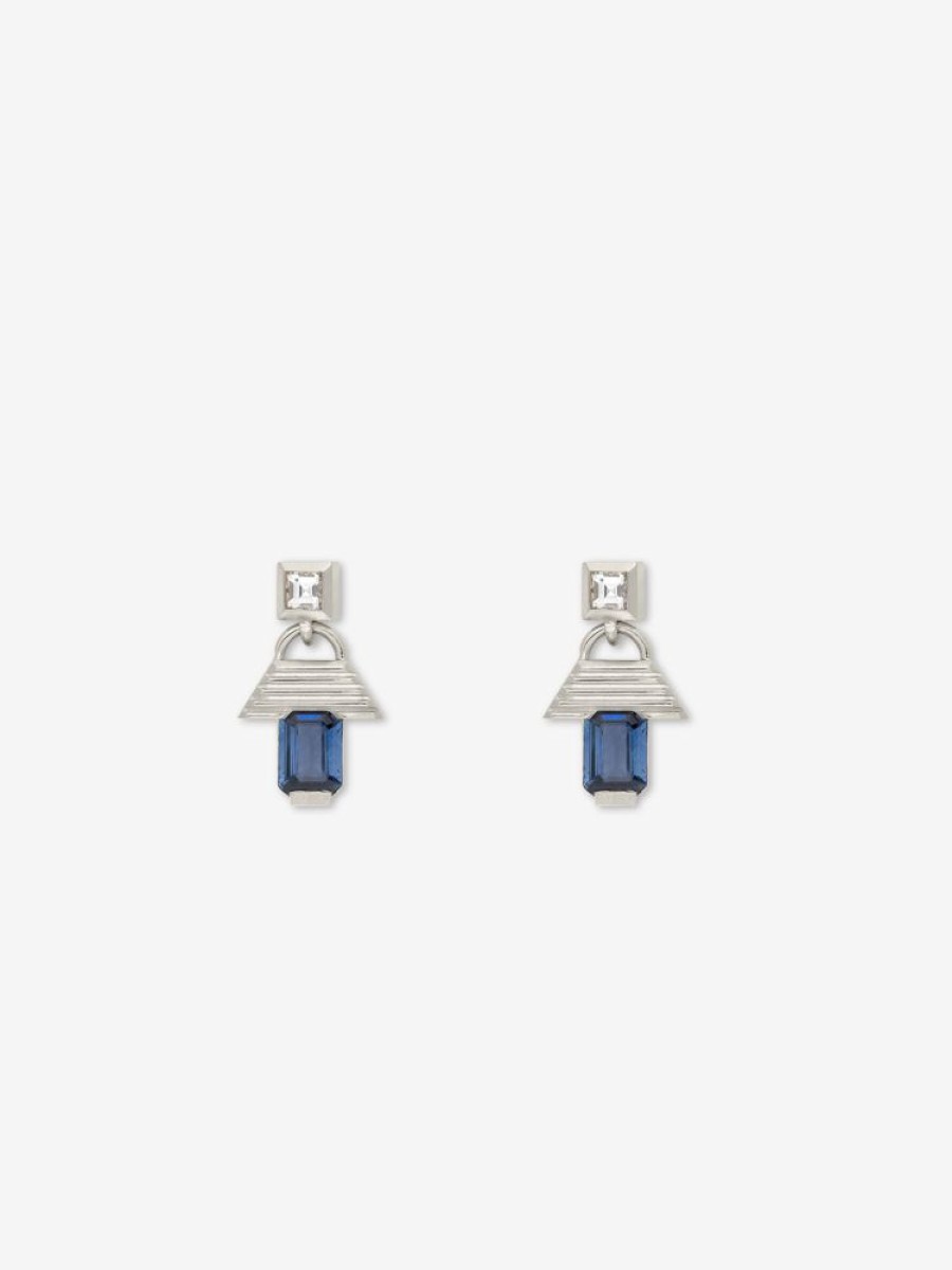 Jewelry Azlee | Escalier Large Sapphire Drops