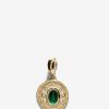 Jewelry Azlee | Greek Pattern & Emerald Small Charm