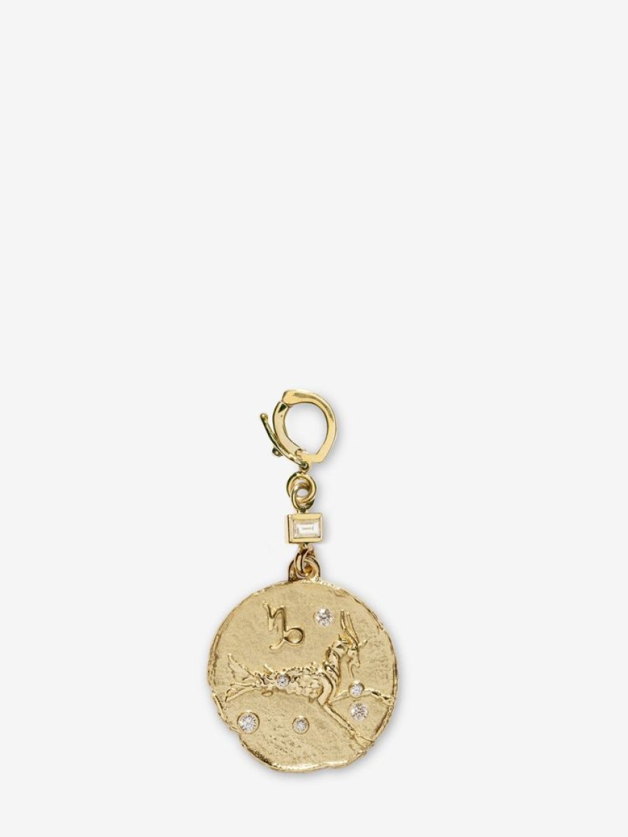 Jewelry Azlee | Of The Stars Capricorn Small Coin Charm