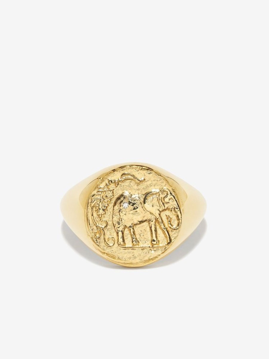 Jewelry Azlee | Elefante Loyalty Signet Coin Ring