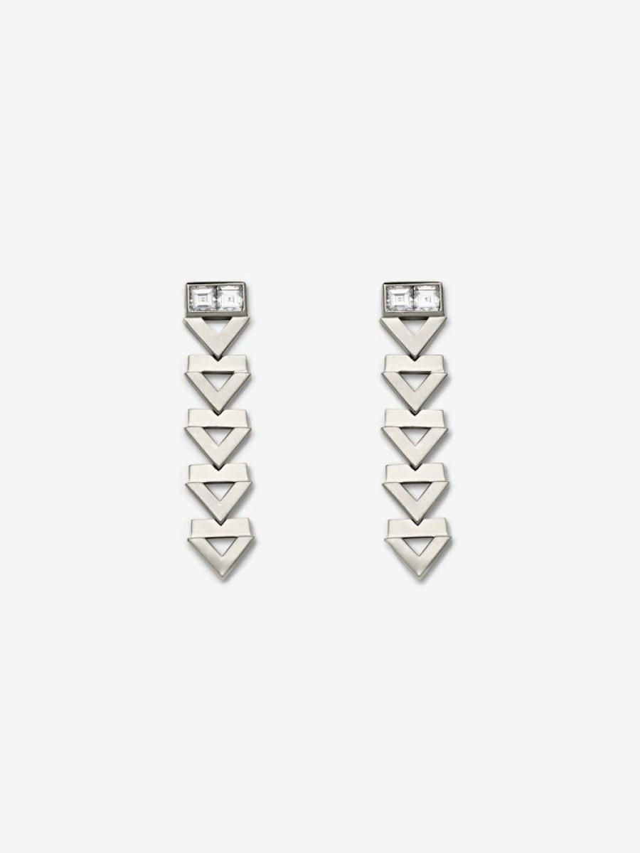 Jewelry Azlee | Deco Chevron Diamond Earrings