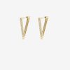 Jewelry Azlee | V Pave Diamond Hoops