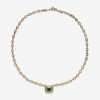 Jewelry Azlee | Staircase Emerald Medium Chain Necklace