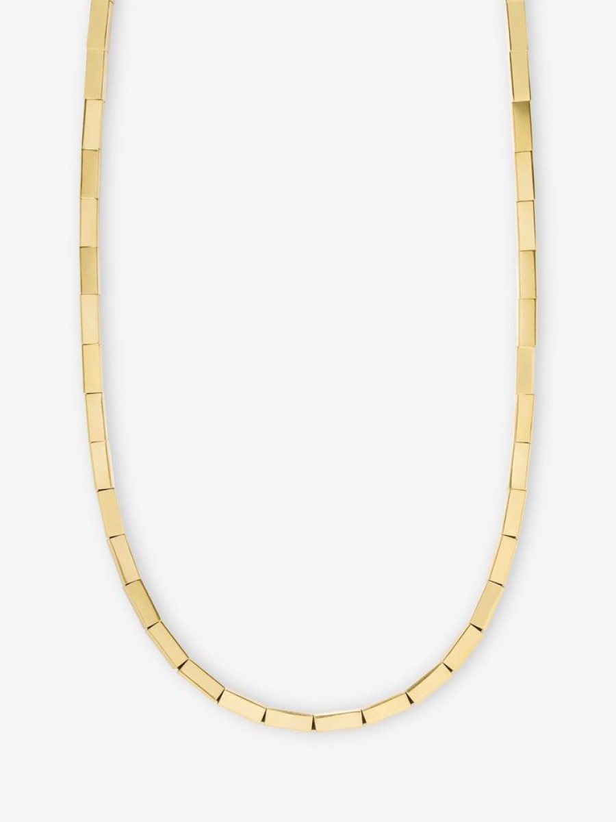 Jewelry Azlee | Large Gold Bar Necklace