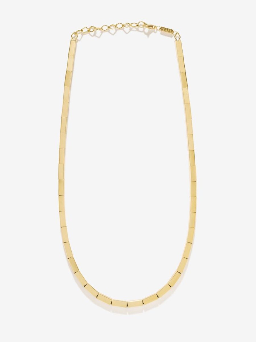 Jewelry Azlee | Large Gold Bar Necklace