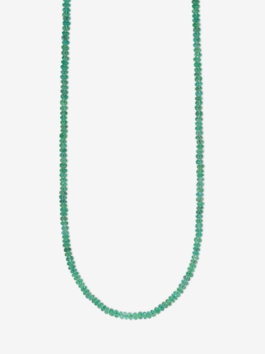 Jewelry Azlee | Small Light Green Emerald Bead Necklace