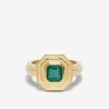 Jewelry Azlee | Staircase 2-Tier Square Emerald Ring