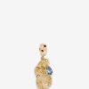 Jewelry Azlee | Sapphire Scattered Large Gold Nugget Charm