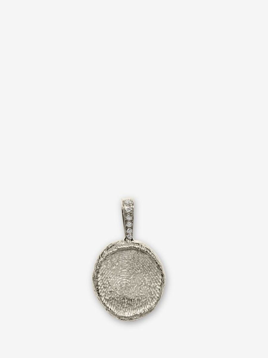 Jewelry Azlee | Custom Fingerprint Coin White Gold