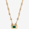 Jewelry Azlee | Staircase Emerald Handmade Chain Necklace