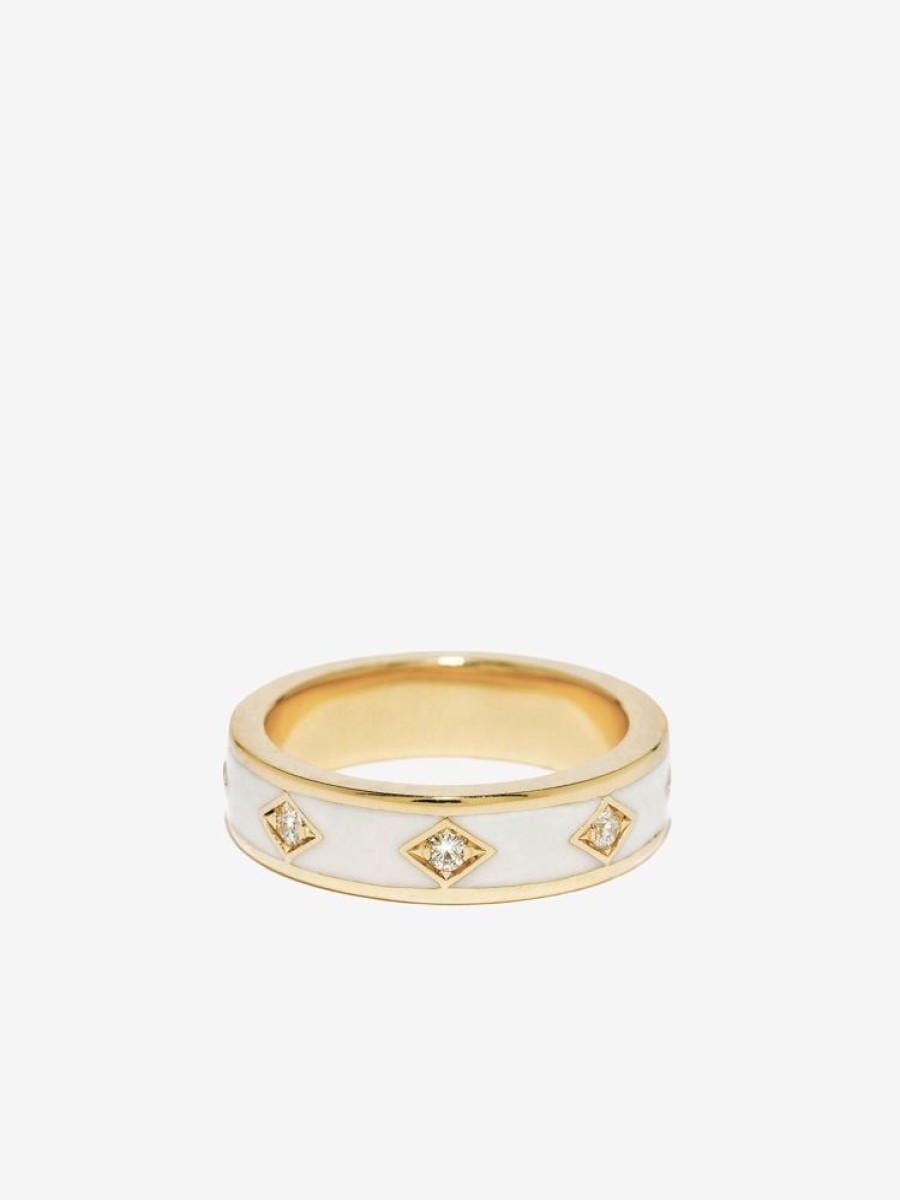 Jewelry Azlee | Morning Sky Diamond Band 18K Yellow Gold