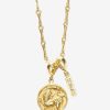 Jewelry Azlee | Small Animal Kingdom Baguette Modern Charm Necklace 18K Yellow Gold