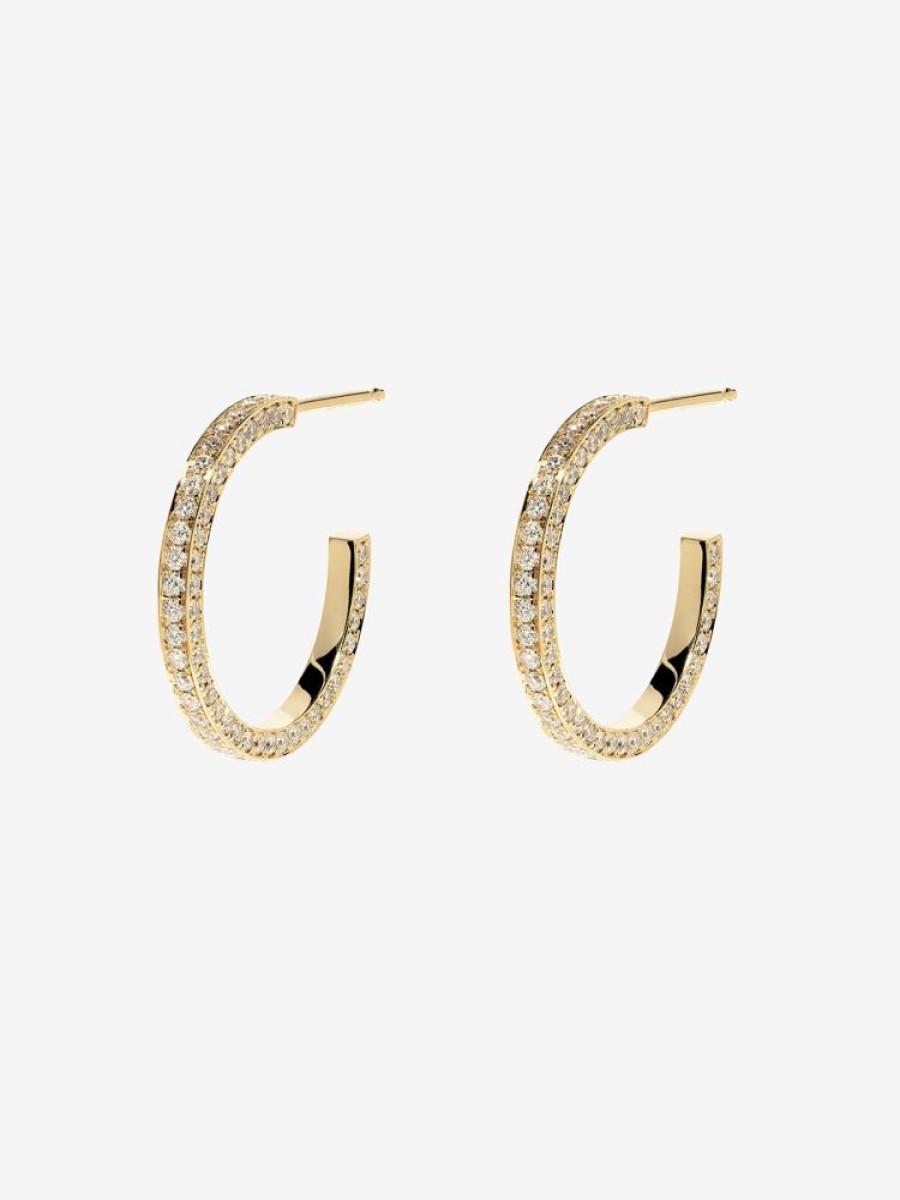 Jewelry Azlee | All Over Diamond Hoops