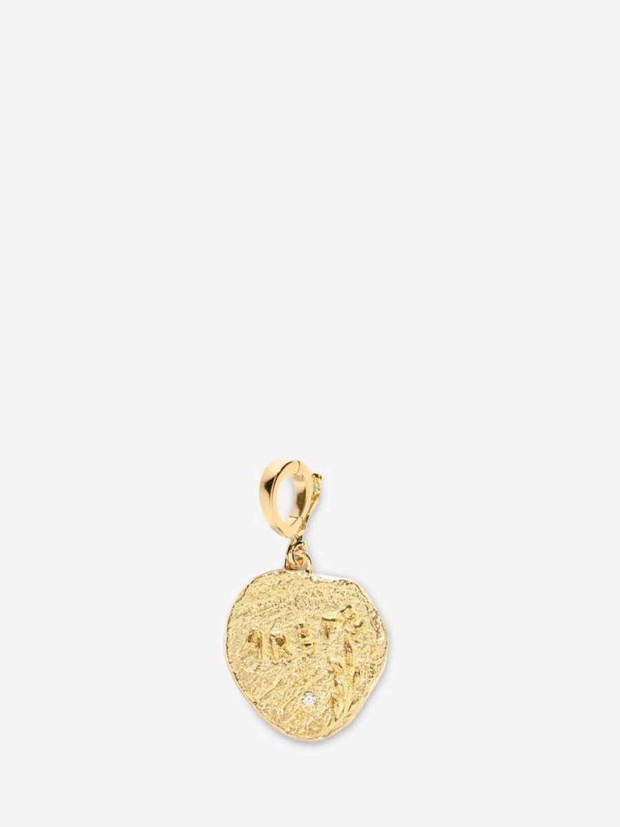 Jewelry Azlee | Arete Virtue Diamond Small Coin Charm