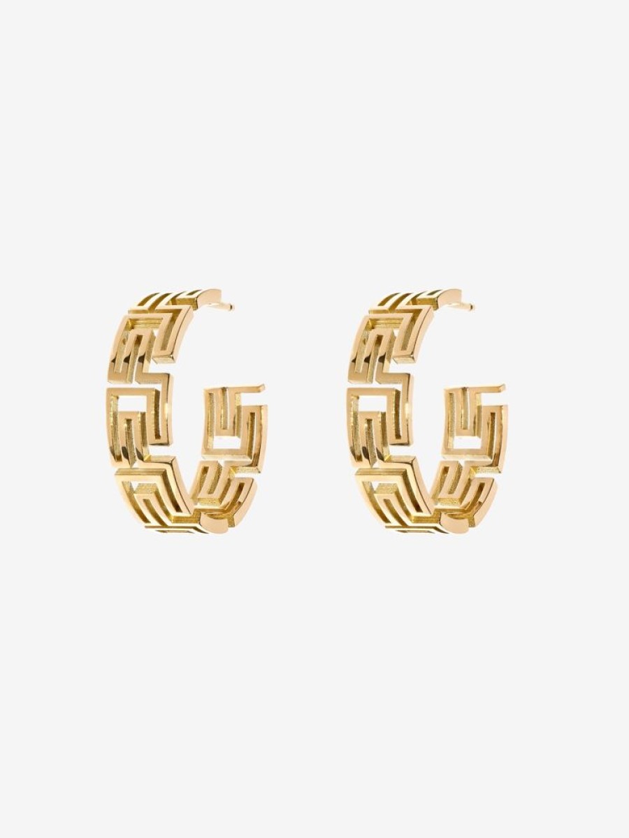 Jewelry Azlee | Greek Pattern Hoop Earrings