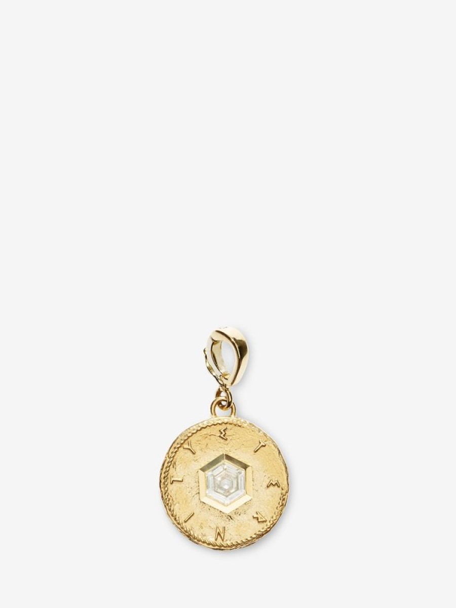 Jewelry Azlee | Eternity Hexagon Diamond Small Coin Charm