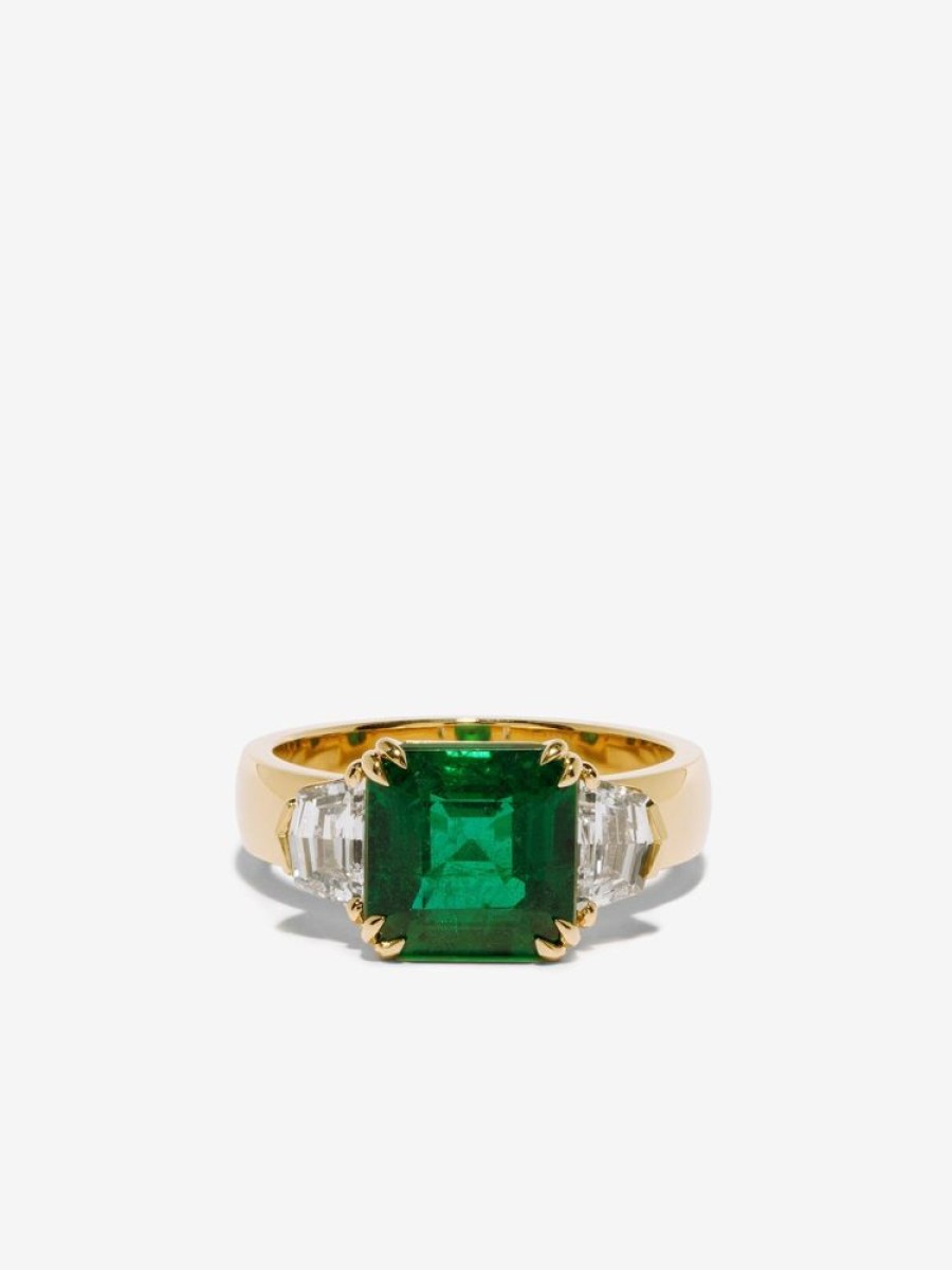 Jewelry Azlee | Emerald & Cadillac Diamond Ring