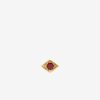 Jewelry Azlee | Petite Ruby Lone Burst Stud