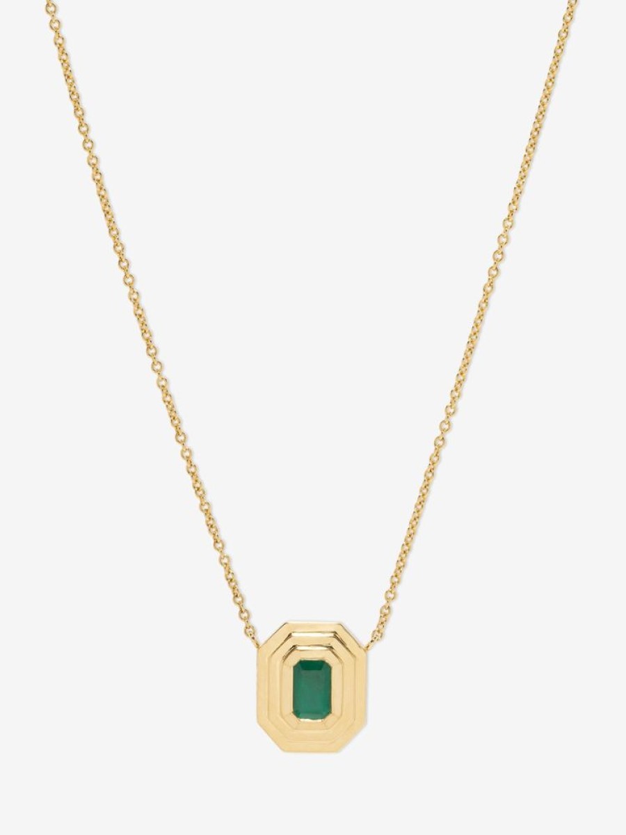 Jewelry Azlee | Emerald Staircase Necklace