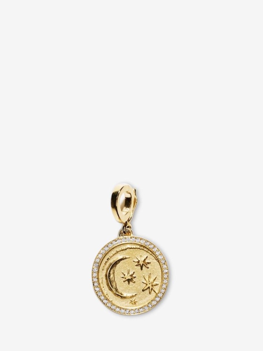 Jewelry Azlee | Cosmic Small Pave Coin Charm