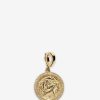 Jewelry Azlee | Lion And Dolphin Small Pave Coin Charm