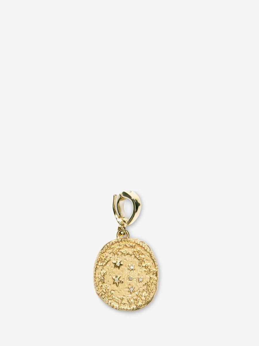 Jewelry Azlee | Zodiac Wheel Small Diamond Coin Charm