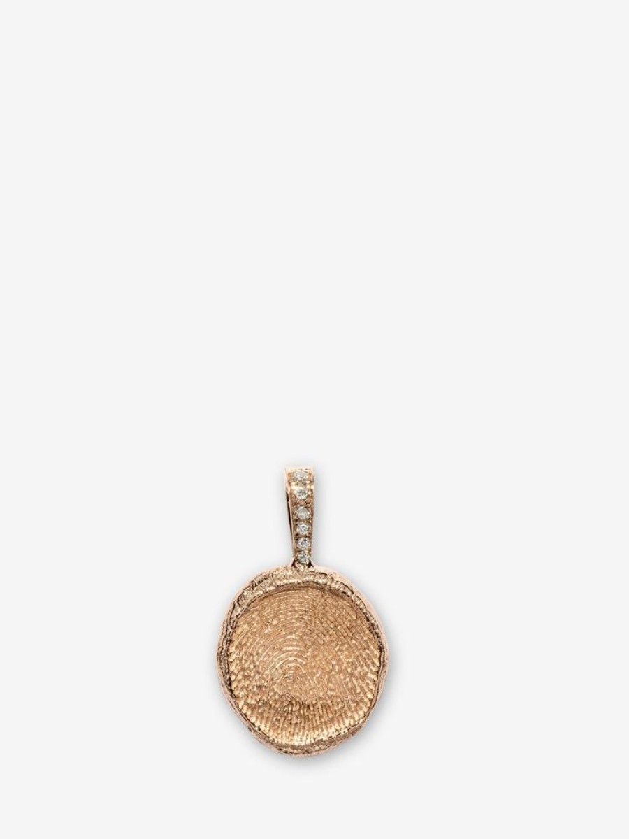 Jewelry Azlee | Custom Fingerprint Coin Rose Gold