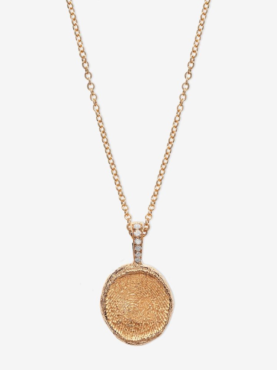 Jewelry Azlee | Custom Fingerprint Coin Rose Gold