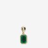 Jewelry Azlee | Rich Medium Bezel Emerald Charm