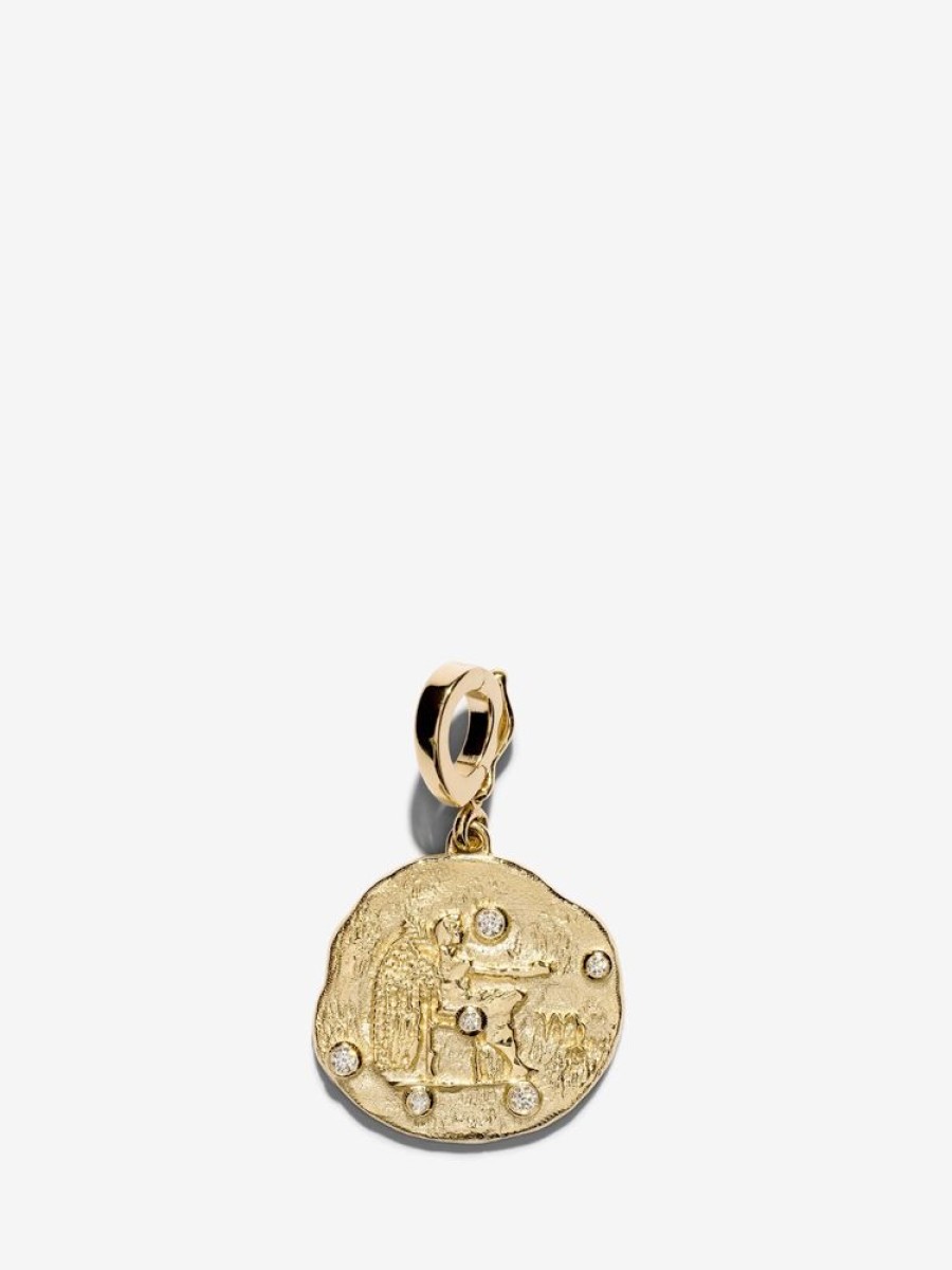 Jewelry Azlee | Of The Stars Virgo Small Coin Charm