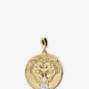 Jewelry Azlee | Lion Large Diamond Coin Charm