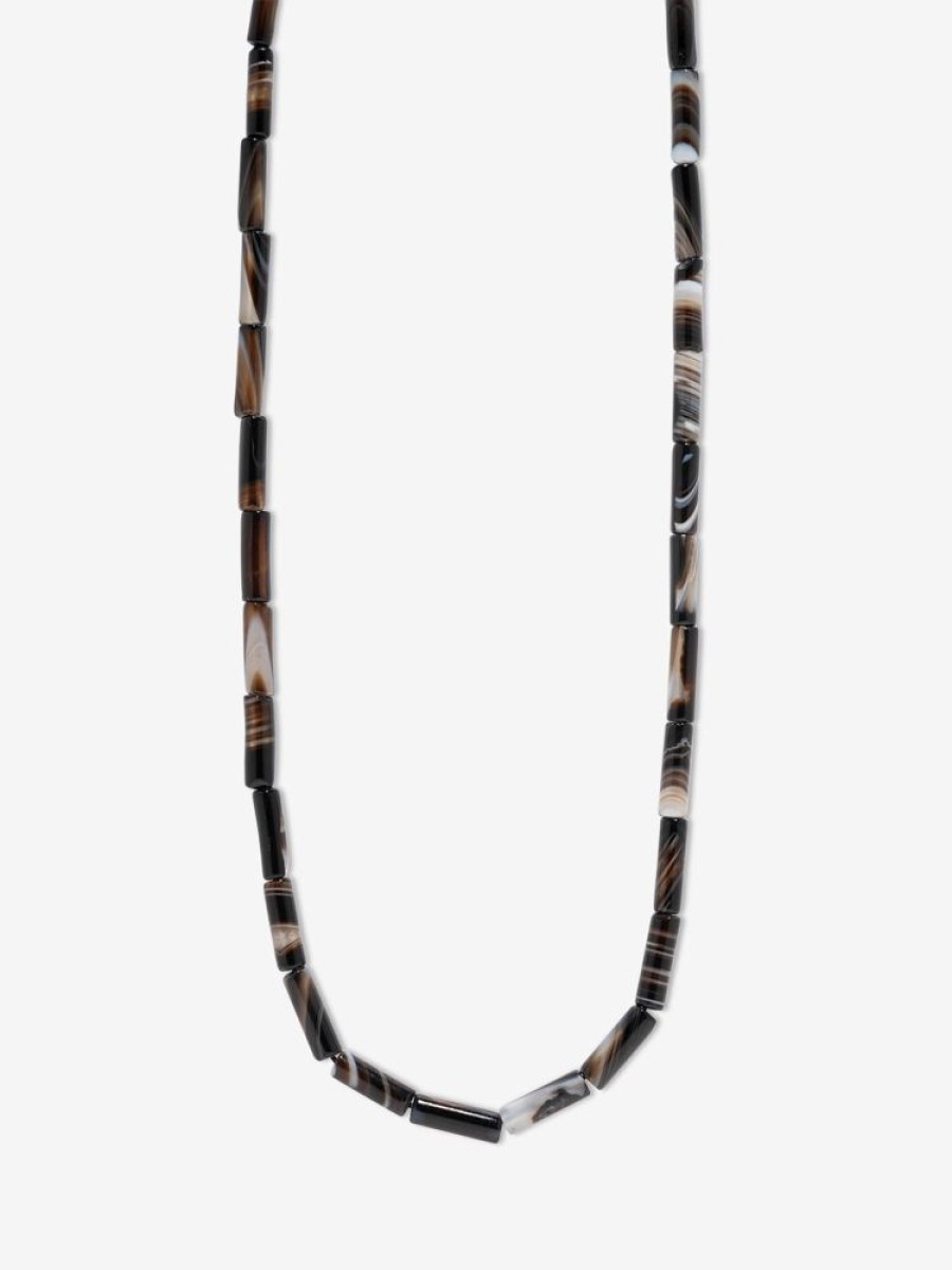 Jewelry Azlee | Black Agate Bead Necklace