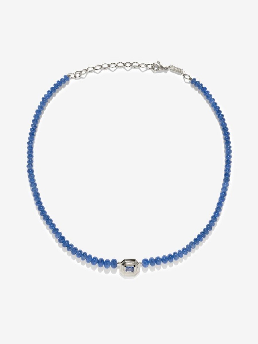 Jewelry Azlee | Rich Sapphire Bead Staircase Necklace