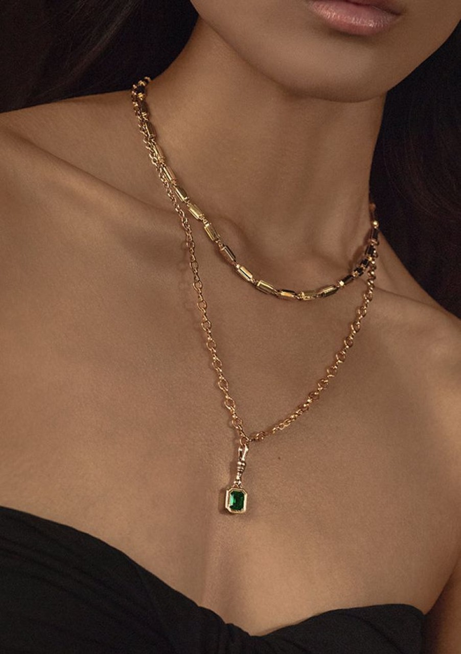 Jewelry Azlee | Le Nouveau Emerald Charm