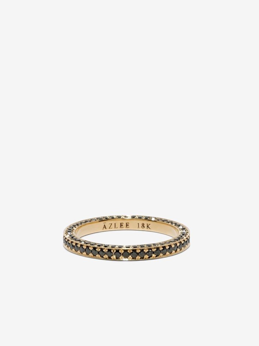 Jewelry Azlee | All Over Eternity Black Diamond Band