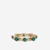 Jewelry Azlee | Pirouette Large Emerald Band