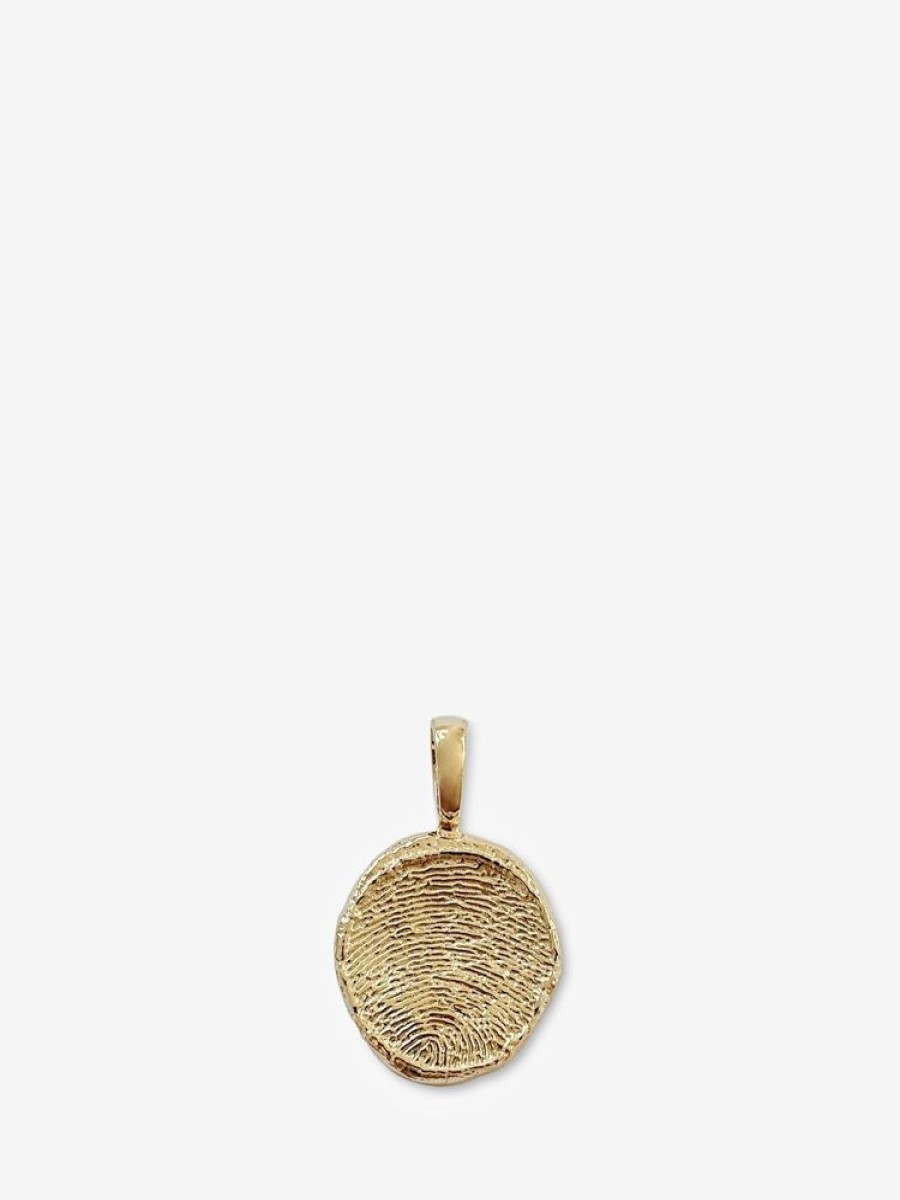 Jewelry Azlee | Custom Fingerprint Coin Yellow Gold