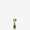 Jewelry Azlee | Emerald And Trillion Small Diamond Charm