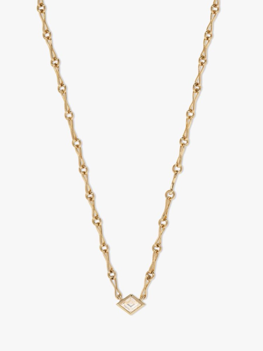 Jewelry Azlee | Lozenge Diamond Handmade Chain Necklace