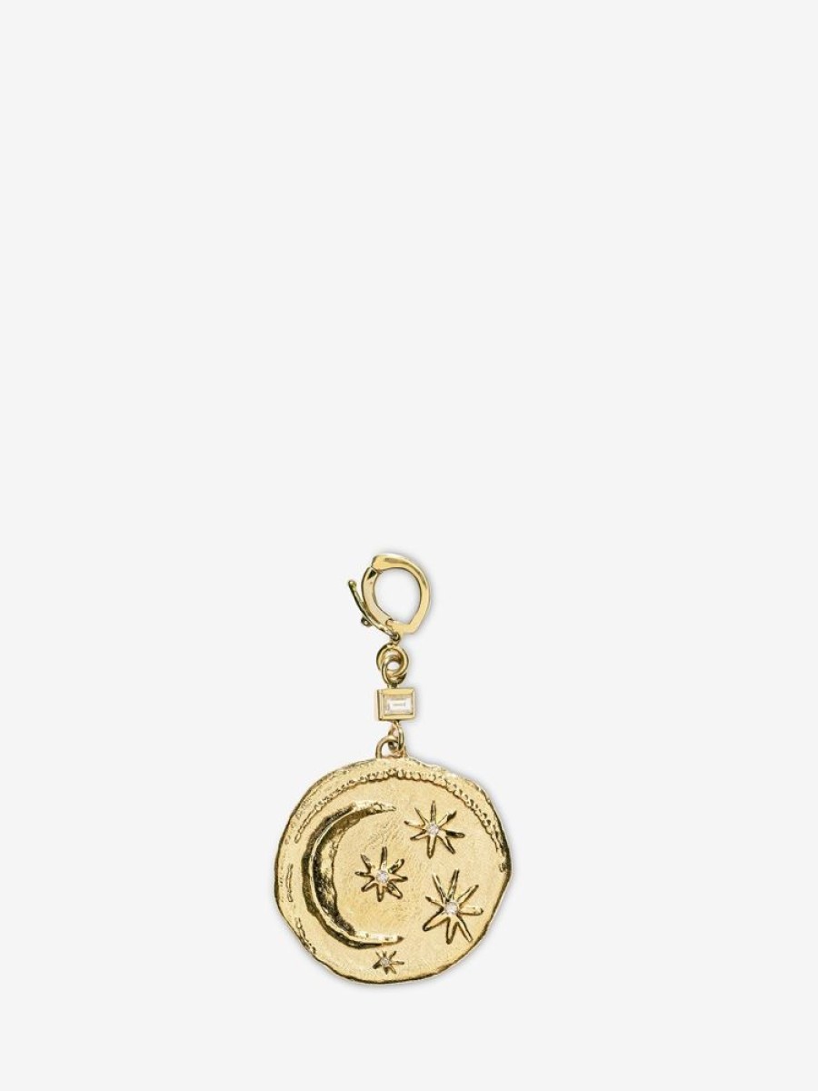 Jewelry Azlee | Cosmic Small Diamond Coin Charm