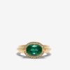 Jewelry Azlee | Staircase Emerald & Diamond Floating Ring