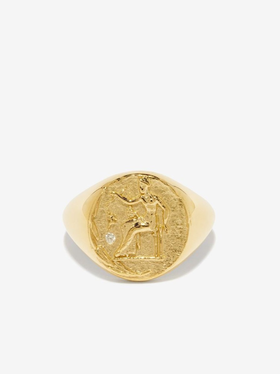 Jewelry Azlee | Aphrodite Signet Coin Ring